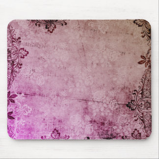 Tapis De Souris Grunge florale d'aquarelle de KRW Bourgogne