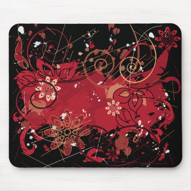 Tapis De Souris grunge rouge (Devant)