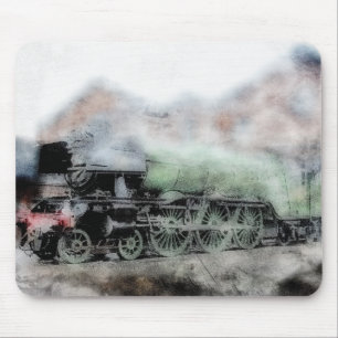 Tapis de souris grunge train Flying Scotsman vinta