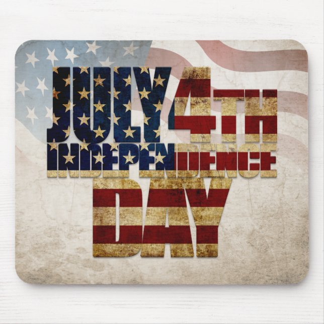 Tapis De Souris Grunge USA juillet 4 Juillet Indépendance Graphiqu (Devant)