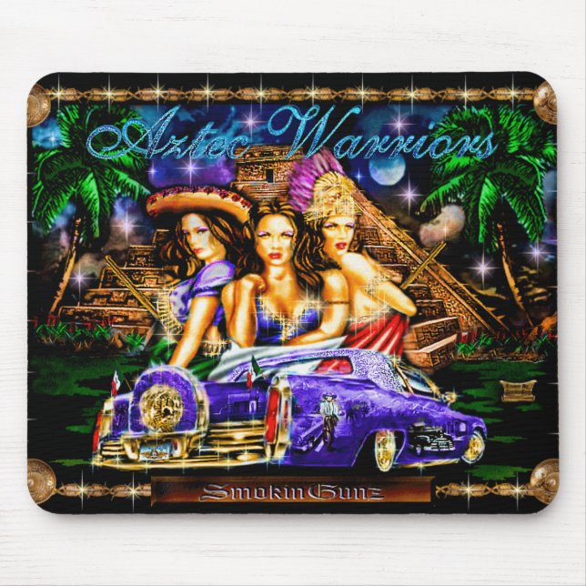 TAPIS DE SOURIS GUERRIER AZTÈQUE (Devant)