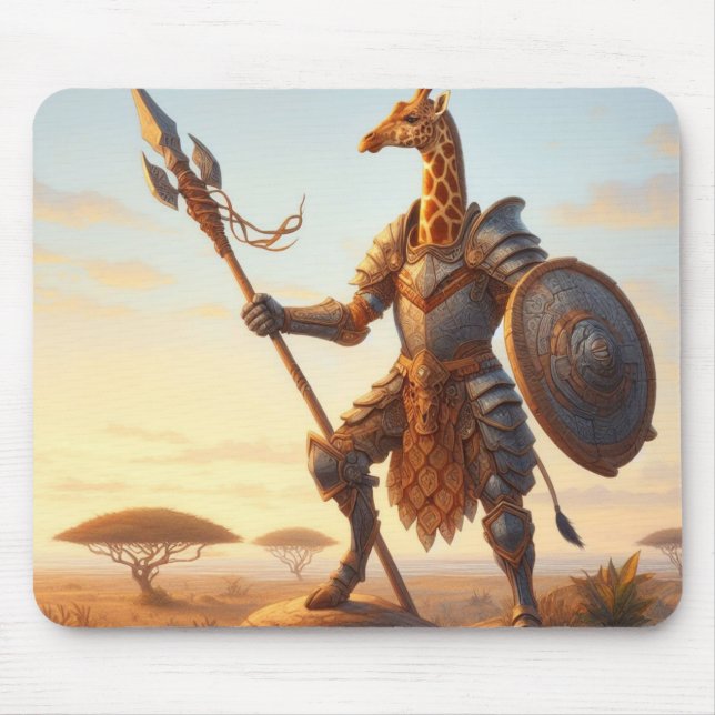 Tapis De Souris Guerrier de girafe (Devant)