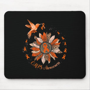 Tapis De Souris Guerrier des cultures à ruban orange de colibri de