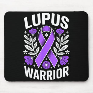 Tapis De Souris Guerrier du lupus floral sensibilisation combattan