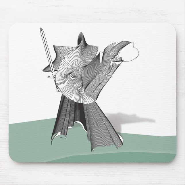 Tapis De Souris Guerrier numérique (Devant)