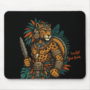 Tapis De Souris Guerrier Tribal Jaguar Vintage