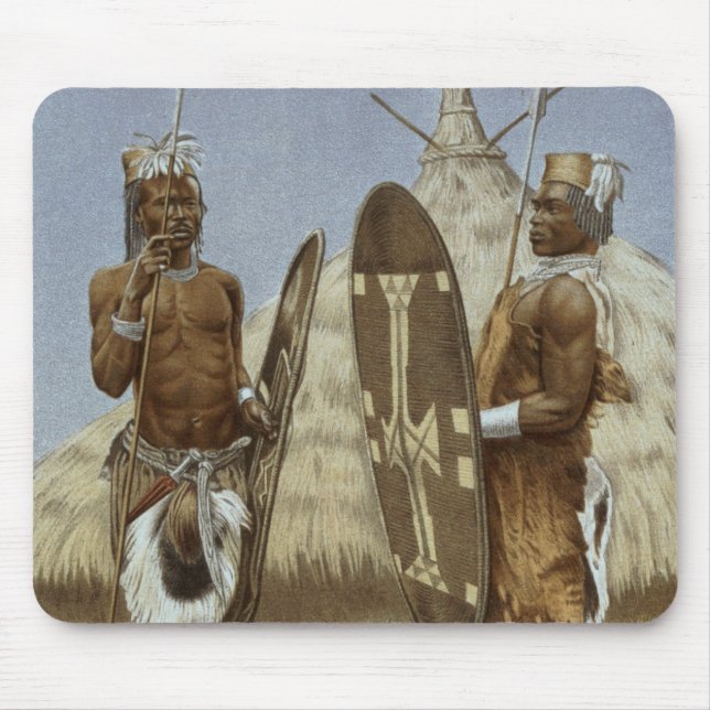 Tapis De Souris Guerriers de Nyam-nyam de l'histoire de l'humanité (Devant)