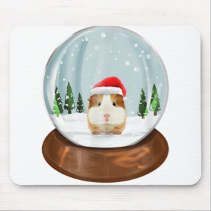 Tapis De Souris Guinéen neige globe xmas pjs tenue noël.pn