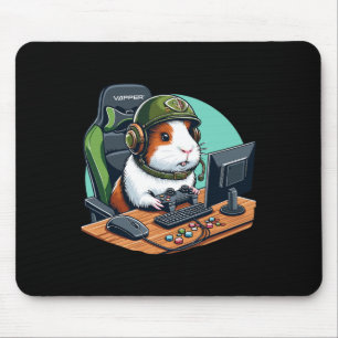 Tapis De Souris Guinéen Pig Gamer Jouer Vidéo Jeu Faune Anima