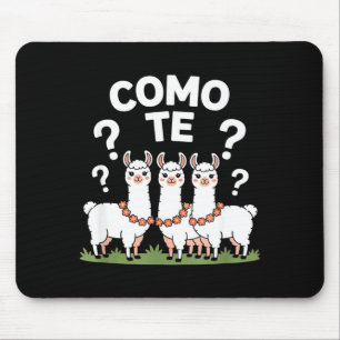 Tapis De Souris Guirlande de fleurs de lama drôle como te point d'