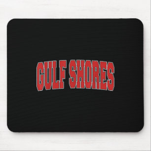 Tapis De Souris Gulf Shores Al Alabama Style de Varsity Usa Vintag