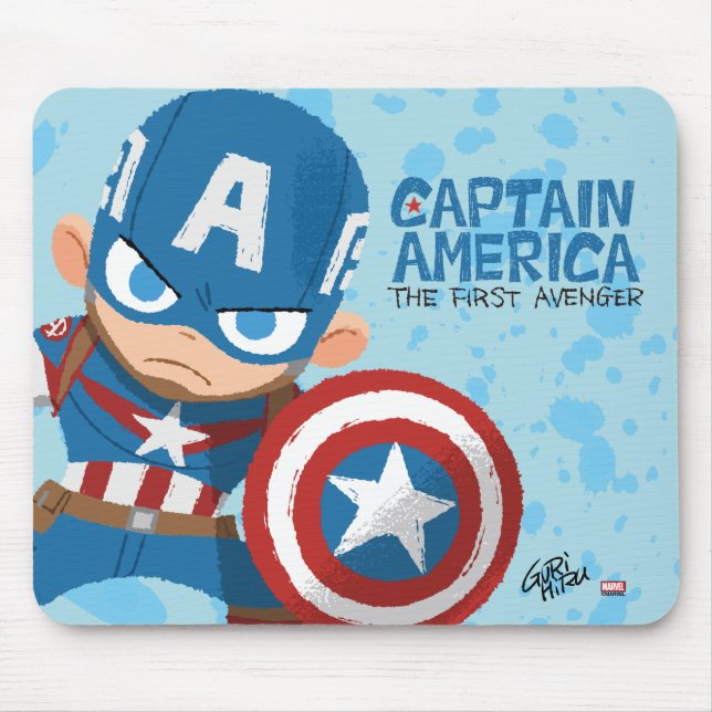 Tapis De Souris Guri Hiru Captain America (Devant)