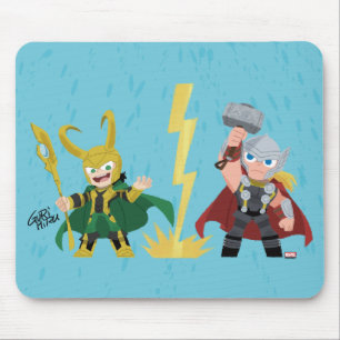 Tapis De Souris Guri Hiru Loki & Thor