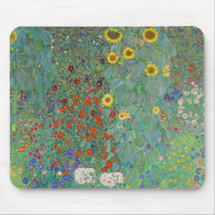Tapis De Souris Gustav Klimt - Jardin rural avec tournesols