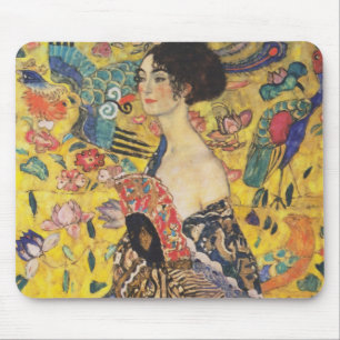 Tapis De Souris Gustav Klimt Lady With Fan Art Nouveau Painting