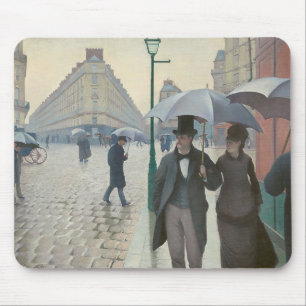Tapis De Souris Gustave Caillebotte, "Paris Street ; Rainy Day" マ