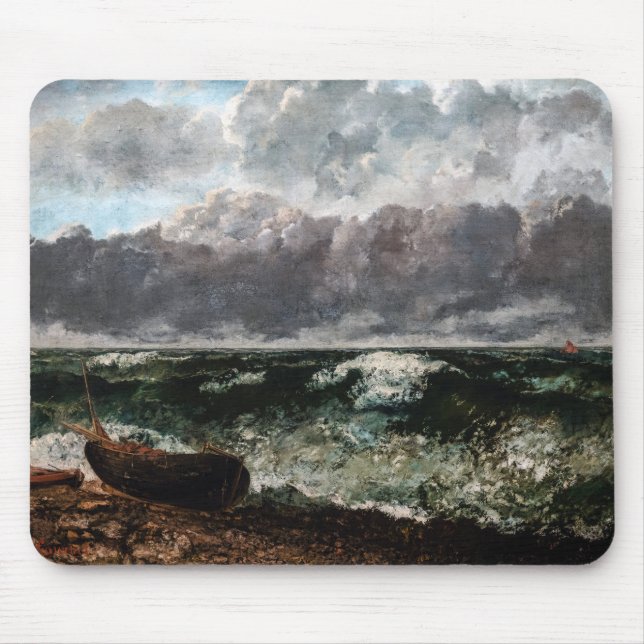 Tapis De Souris Gustave Courbet - La Mer Stormy / La Vague (Devant)