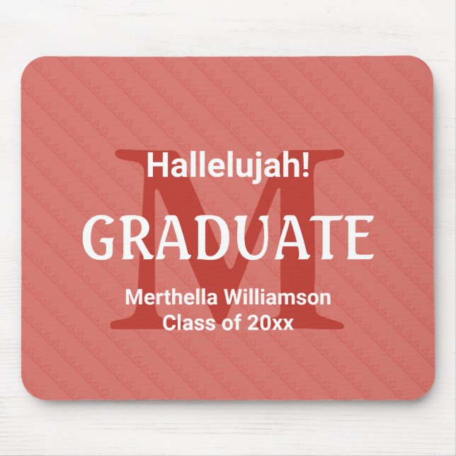 Tapis De Souris HALLELUJAH Graduation Custom Keepsaké (Devant)