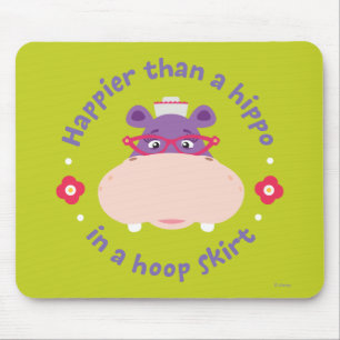 Tapis De Souris Hallie - Plus heureux qu'un hippopotame dans une j