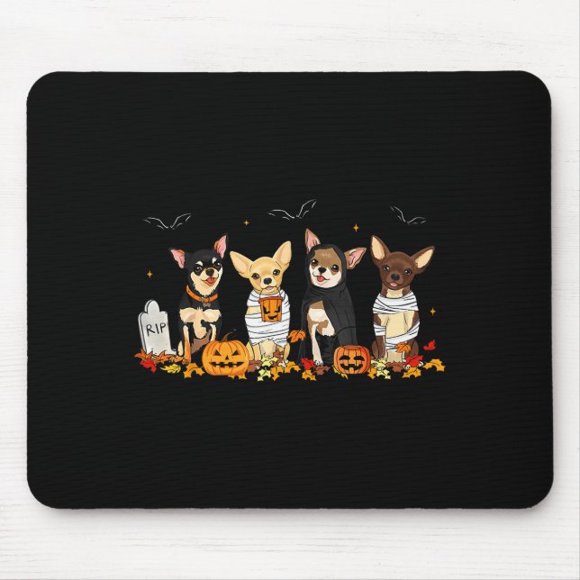 Tapis De Souris Halloween Chihuahua Ghost Soky Chihuahua Lovers Do (Devant)
