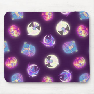 Tapis De Souris Halloween coloré Cute Bats Dessin Motif