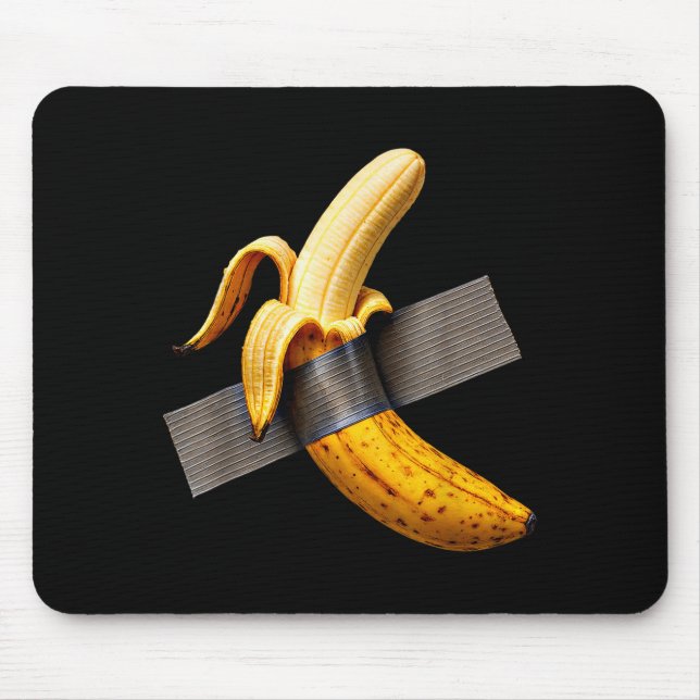 Tapis De Souris Halloween Costume Peeled Banana Funny Duct Tape Ba (Devant)