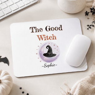 Tapis de souris Halloween de sorcière gentille per
