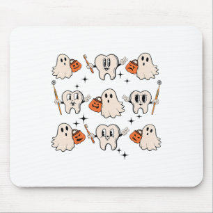 Tapis De Souris Halloween Dentiste Dental Dental Teintures Ghost P