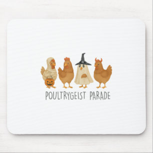 Tapis De Souris Halloween drôle de poulet, Poultrygei Éffrayant de
