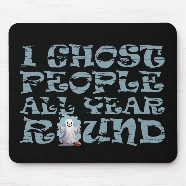 Tapis De Souris halloween drôle dire (Devant)