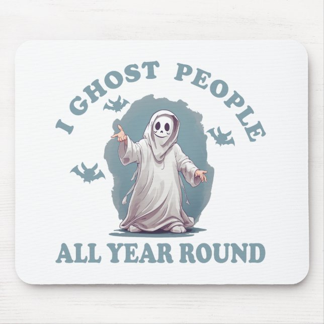 Tapis De Souris halloween drôle dire (Devant)