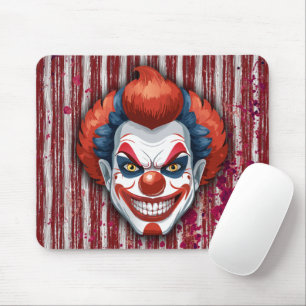 Tapis De Souris Halloween du Carnaval de Clown déplaisant