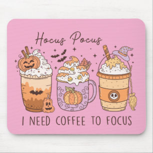 Tapis De Souris Halloween et café