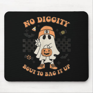 Tapis De Souris Halloween fantôme pas de diggity bout pour l'embal