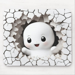 Tapis De Souris Halloween Funny Peeking Ghost Mousepad