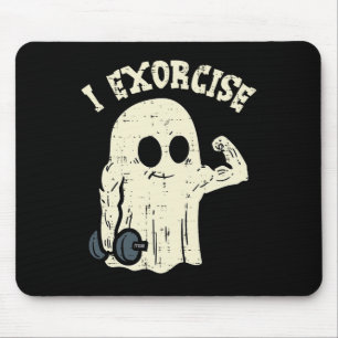 Tapis De Souris Halloween Gym Ghost I Exorcize Fun Entraînement Co