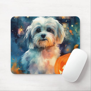 Tapis De Souris Halloween Havanais avec la peur Citrouille
