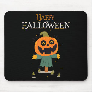 Tapis De Souris Halloween heureux citrouille