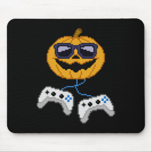 Tapis De Souris Halloween Jack-o'-lantern Pixeleleled Jeu Gamer Bo