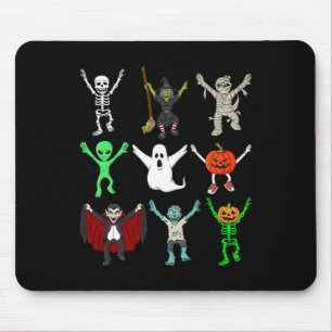 Tapis De Souris Halloween Jubilation Danser Monstres Garçons Fille