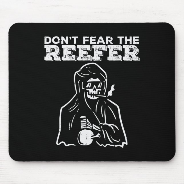 Tapis De Souris Halloween Ne Craindre Reefer Grim Reaper Drôle Cos (Devant)