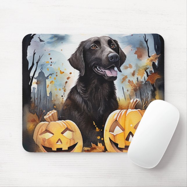 Tapis De Souris Halloween Nouvelle-Écosse avec la peur Citrouille (Avec souris)