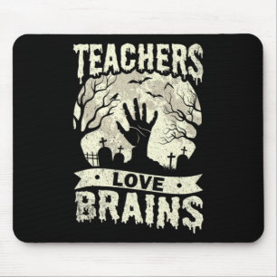 Tapis De Souris halloween professeurs amour cerveau école zombie