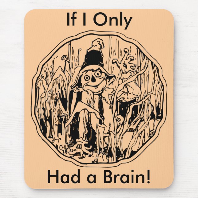 Tapis De Souris Halloween Scarecrow No Cerveau Mousepad (Devant)