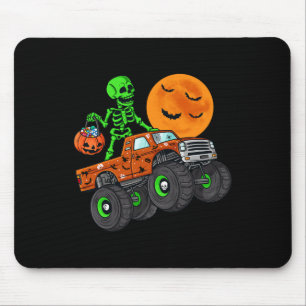 Tapis De Souris Halloween Skeleton équitation Monster Truck Toddle