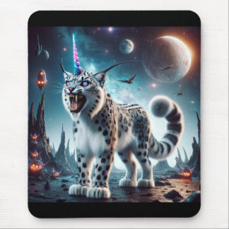 Tapis De Souris Halloween Space Snow Leopard Unicorn Pad souris