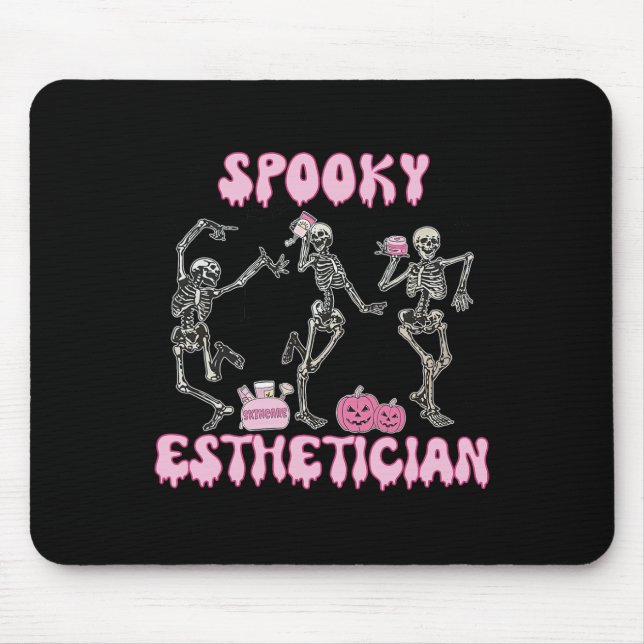 Tapis De Souris Halloween squelette Thérapie de la peau Esthétique (Devant)