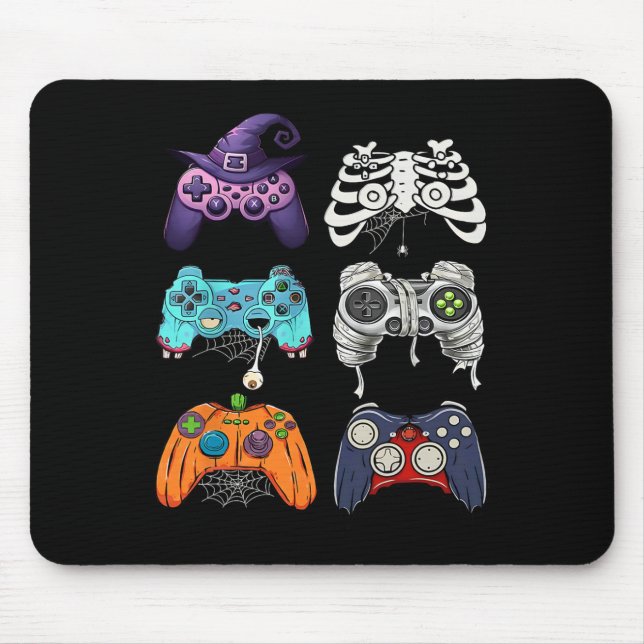 Tapis De Souris Halloween Squelette Zombie Contrôleurs de jeu mama (Devant)
