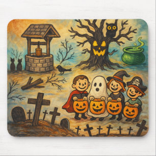 Tapis de souris Halloween Trick-or-Treat vintage