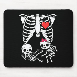 Tapis De Souris Halloween Twins Grossesse Faire-part Drôle Skele